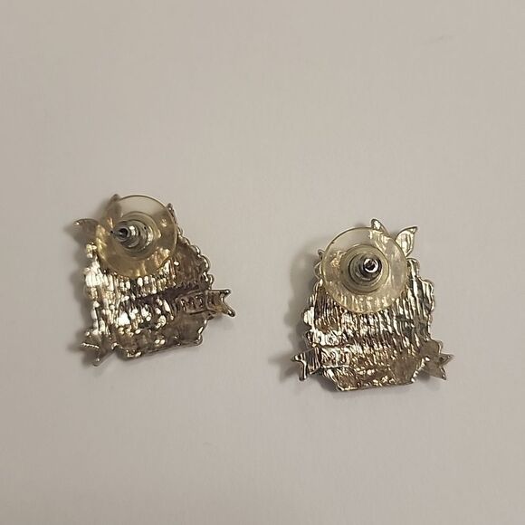 MJ Vintage Easter Earrings Gold and Silver Tone - Picture 2 of 2